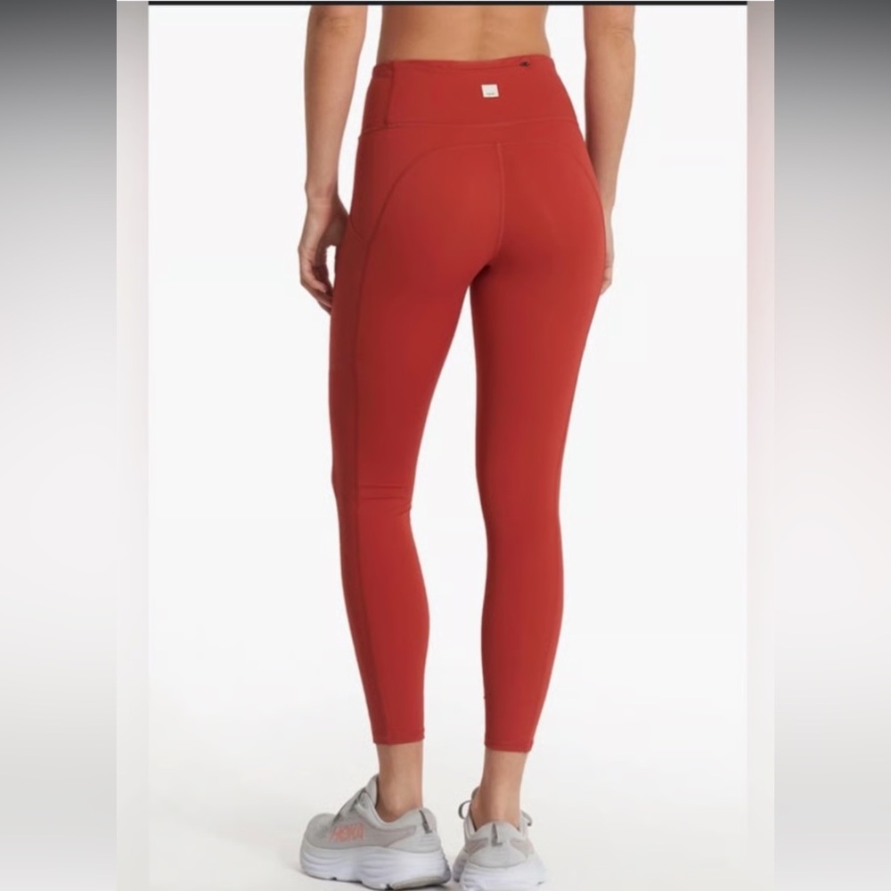Vuori Women's High-Rise Leggings in Rust Red